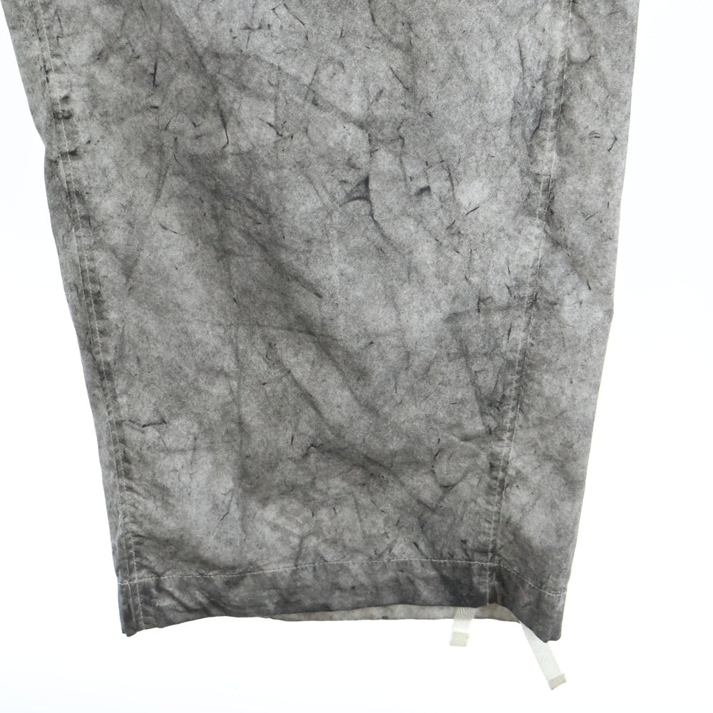 Ten C(テンシー) CARGO TASCONATO カーゴ タスコナート マルチポケット 総柄 ジップアップ ナイロンパンツ ブラック/ホワイト TC-S24-0000-212