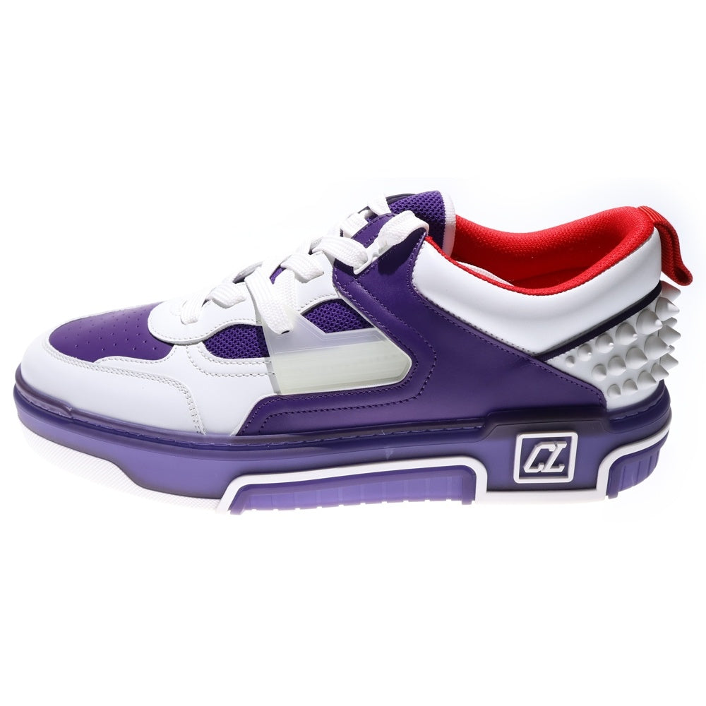 CHRISTIAN LOUBOUTIN(クリスチャンルブタン) ASTROLOUBI FLAT アストロルビ ヒール スパイク スダッズ レザー ローカットスニーカー ホワイト 3240020