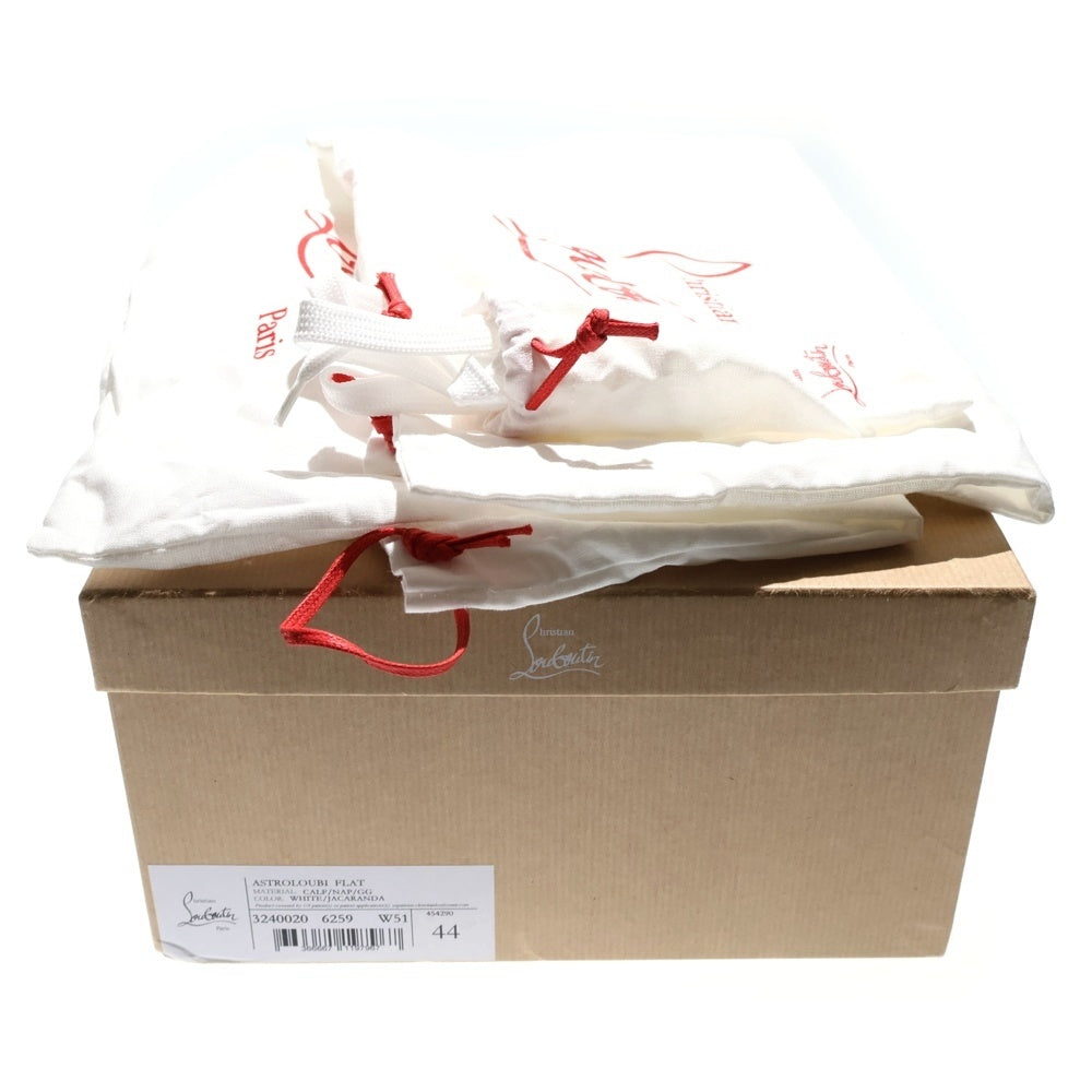 CHRISTIAN LOUBOUTIN(クリスチャンルブタン) ASTROLOUBI FLAT アストロルビ ヒール スパイク スダッズ レザー ローカットスニーカー ホワイト 3240020
