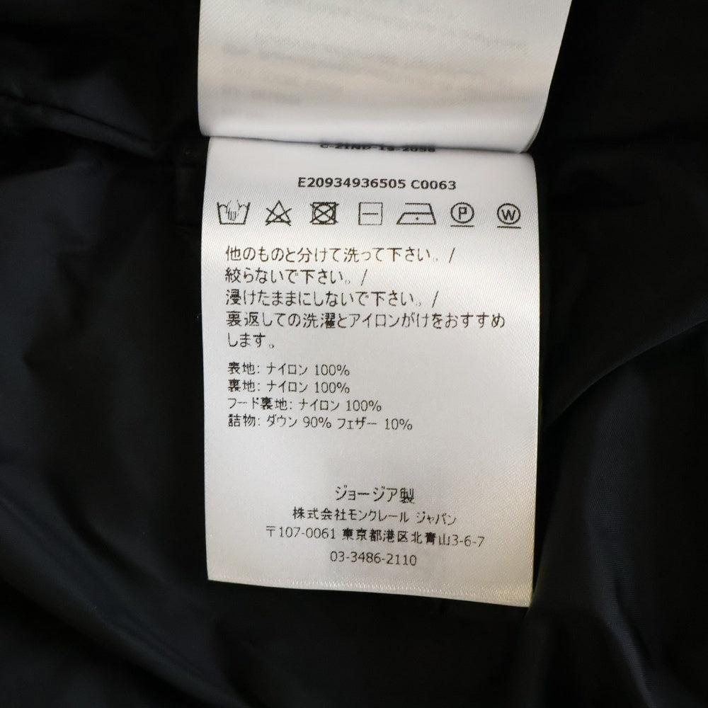 MONCLER(モンクレール) 19AW BETULONG ベチュロング ナイロン フーデッド ダウンコート ジャケット ブラック レディース E20934936505