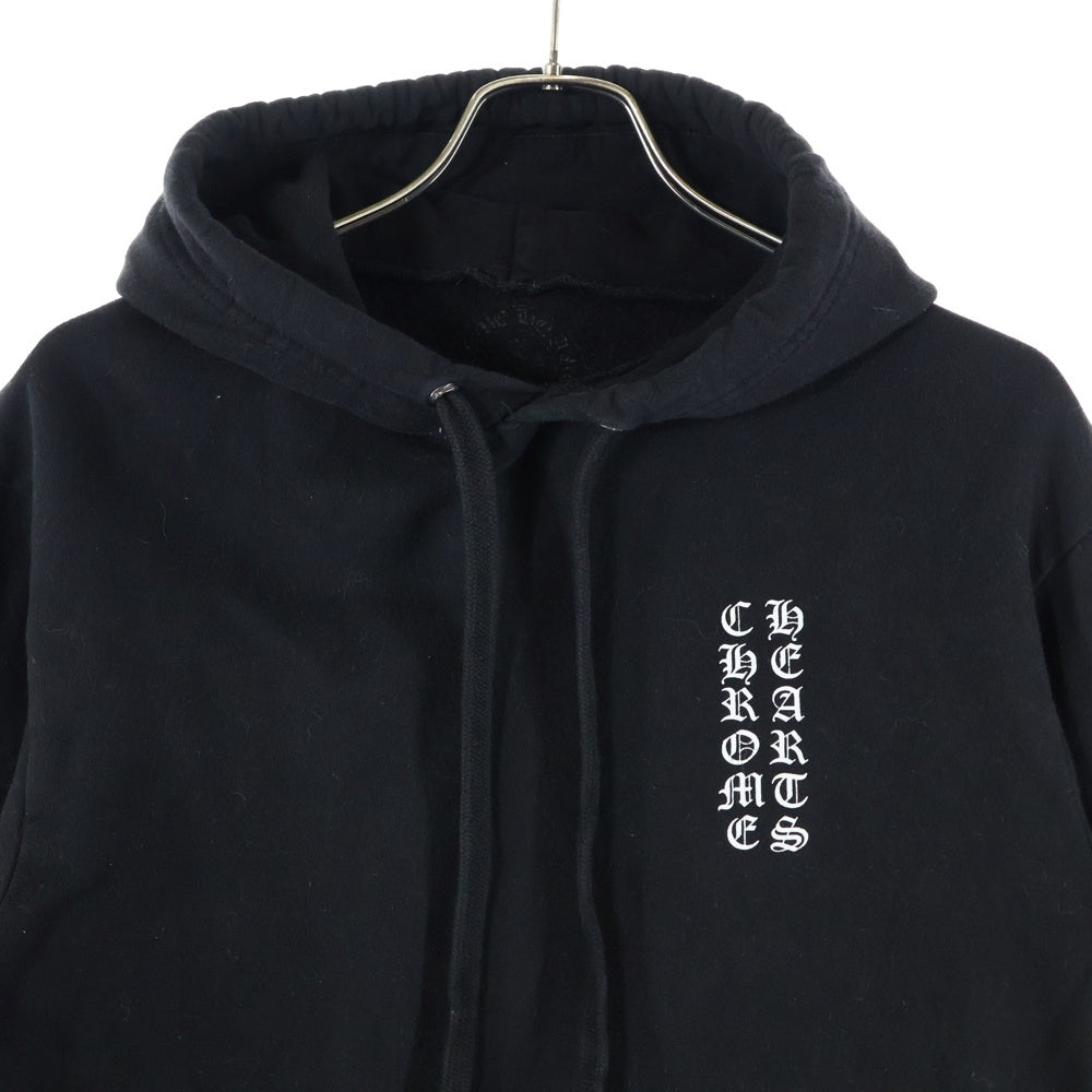 CHROME HEARTS(クロムハーツ) SWTSHRT PLVR ファイヤーパターン プルオーバースウェットパーカー フーディ ブラック