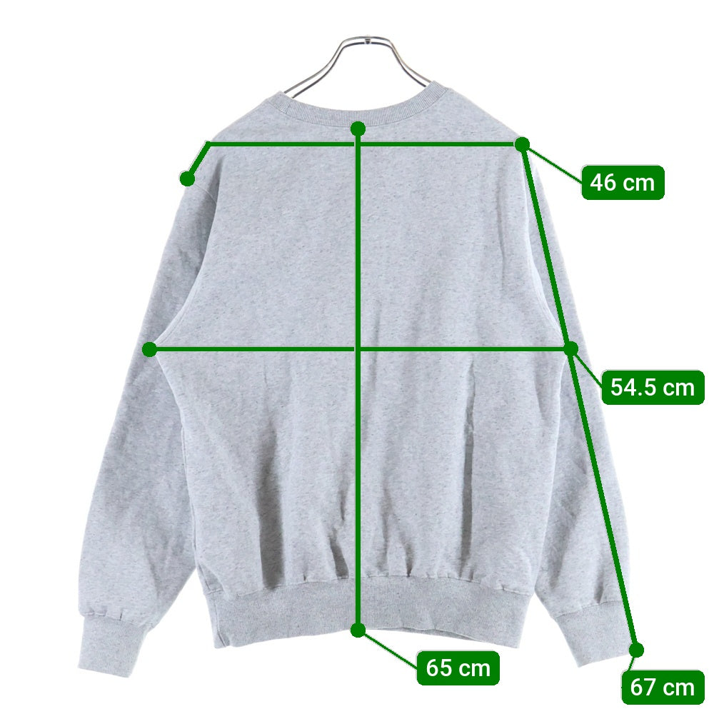 THISISNEVERTHAT(ディスイズネバーザット) T-LOGO CREWNECK Tロゴエンブロイダリー クルーネック スウェットトレーナー グレー TN220TSWCW01