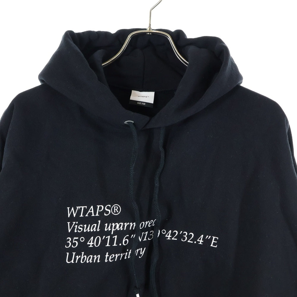 WTAPS(ダブルタップス) 24AW PMY HOODY フロントロゴプリント スウェット プルオーバーパーカー ブラック 242ATDT-HPM02S
