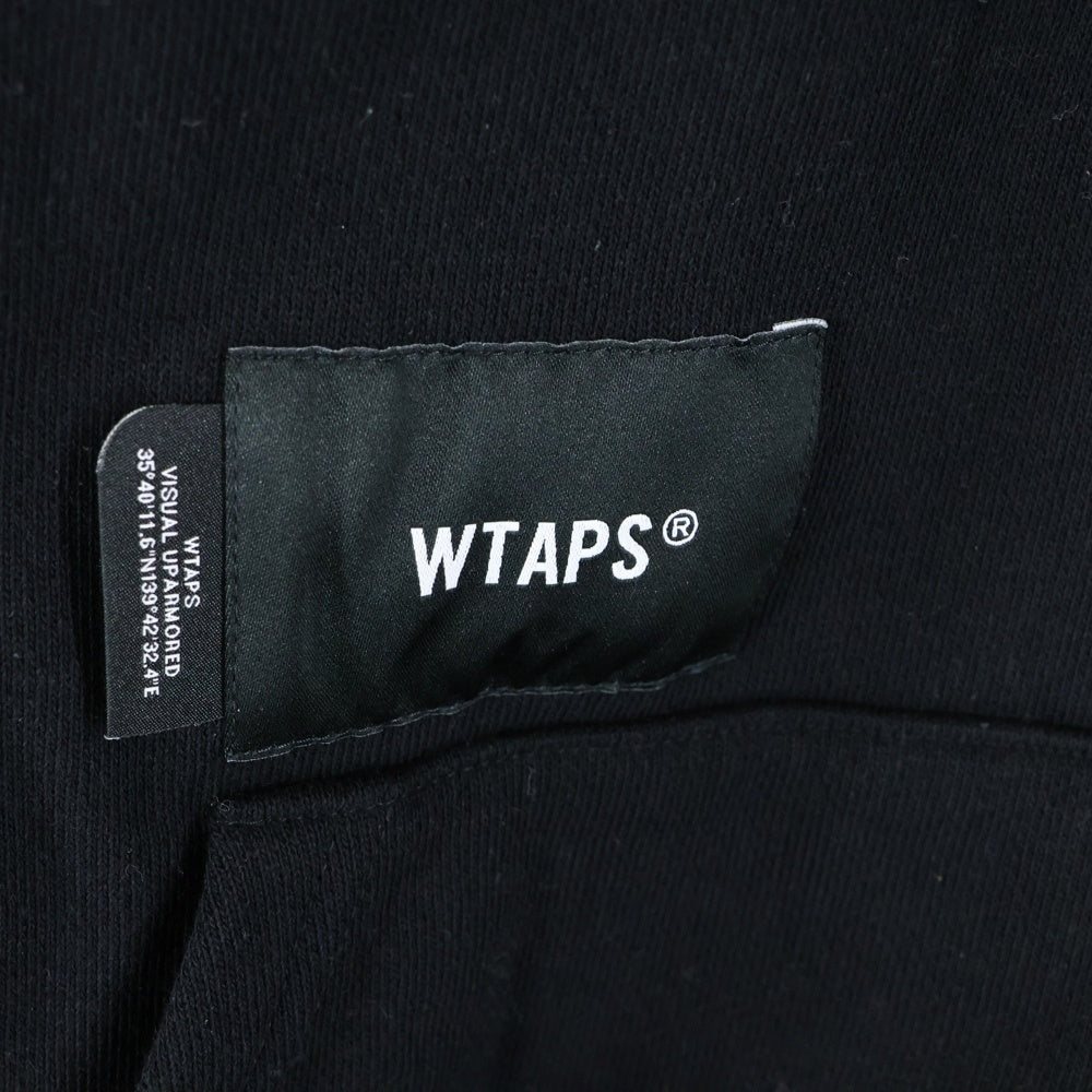 WTAPS(ダブルタップス) 24AW PMY HOODY フロントロゴプリント スウェット プルオーバーパーカー ブラック 242ATDT-HPM02S