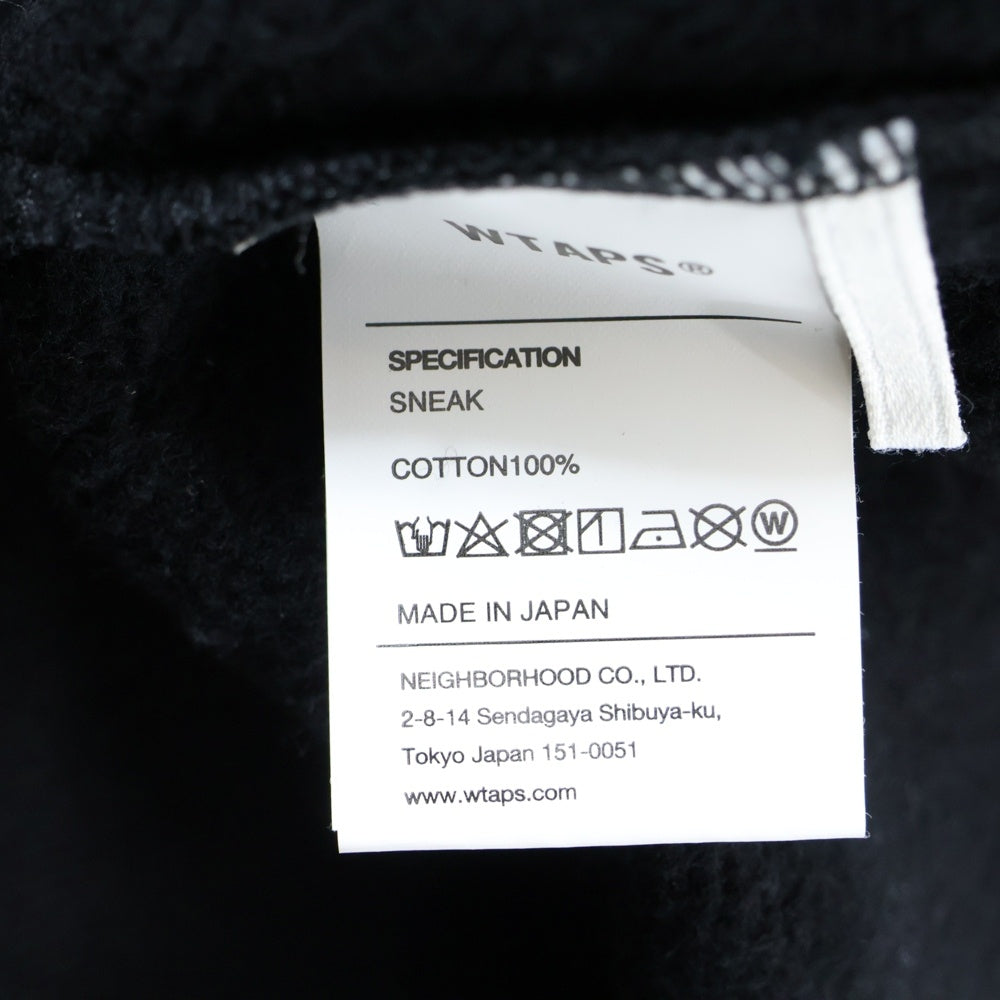 WTAPS(ダブルタップス) 24AW PMY HOODY フロントロゴプリント スウェット プルオーバーパーカー ブラック 242ATDT-HPM02S