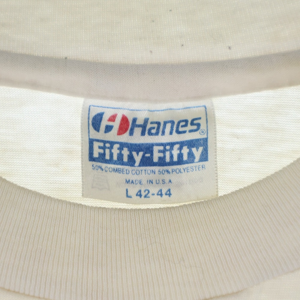 VINTAGE(ヴィンテージ) 80S VINTAGE COZY CORNER HANES ヴィンテージ USA製 フロントプリント クルーネック 半袖Tシャツ カットソー ホワイト