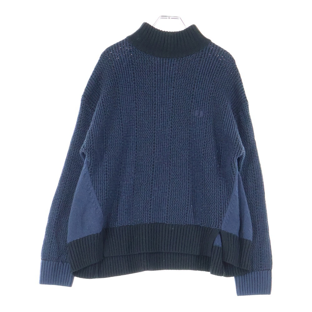 FRED PERRY(フレッドペリー) ロゴ刺繍 アクリルウールニット セーター ネイビー 185875
