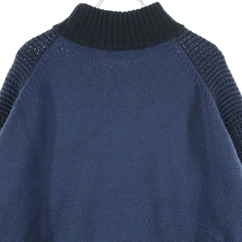 FRED PERRY(フレッドペリー) ロゴ刺繍 アクリルウールニット セーター ネイビー 185875