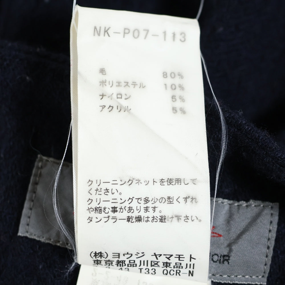 Yohji Yamamoto + NOIR(ヨウジヤマモトプリュスノアール) 17AW ウール ラップ パンツ レディース ネイビー NK‐P07‐113