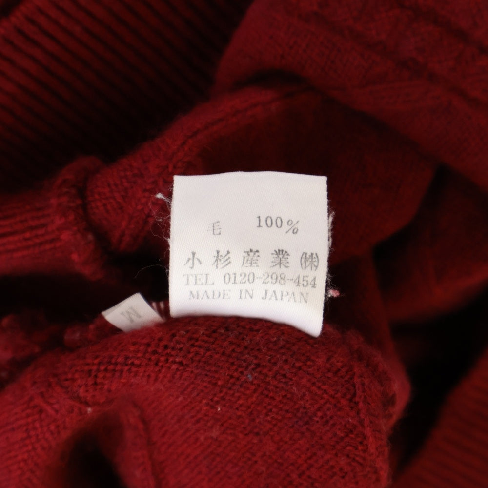 KENZO(ケンゾー) 胸ロゴデザイン カラー切り替え ニット セーター レッド