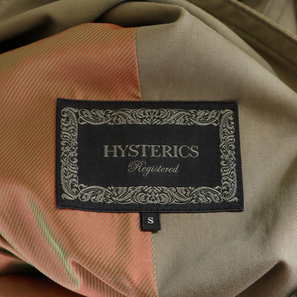 HYSTERICS(ヒステリックス) 日本製 コットンギャバ ステンカラーコート カーキ レディース 3AC-1891