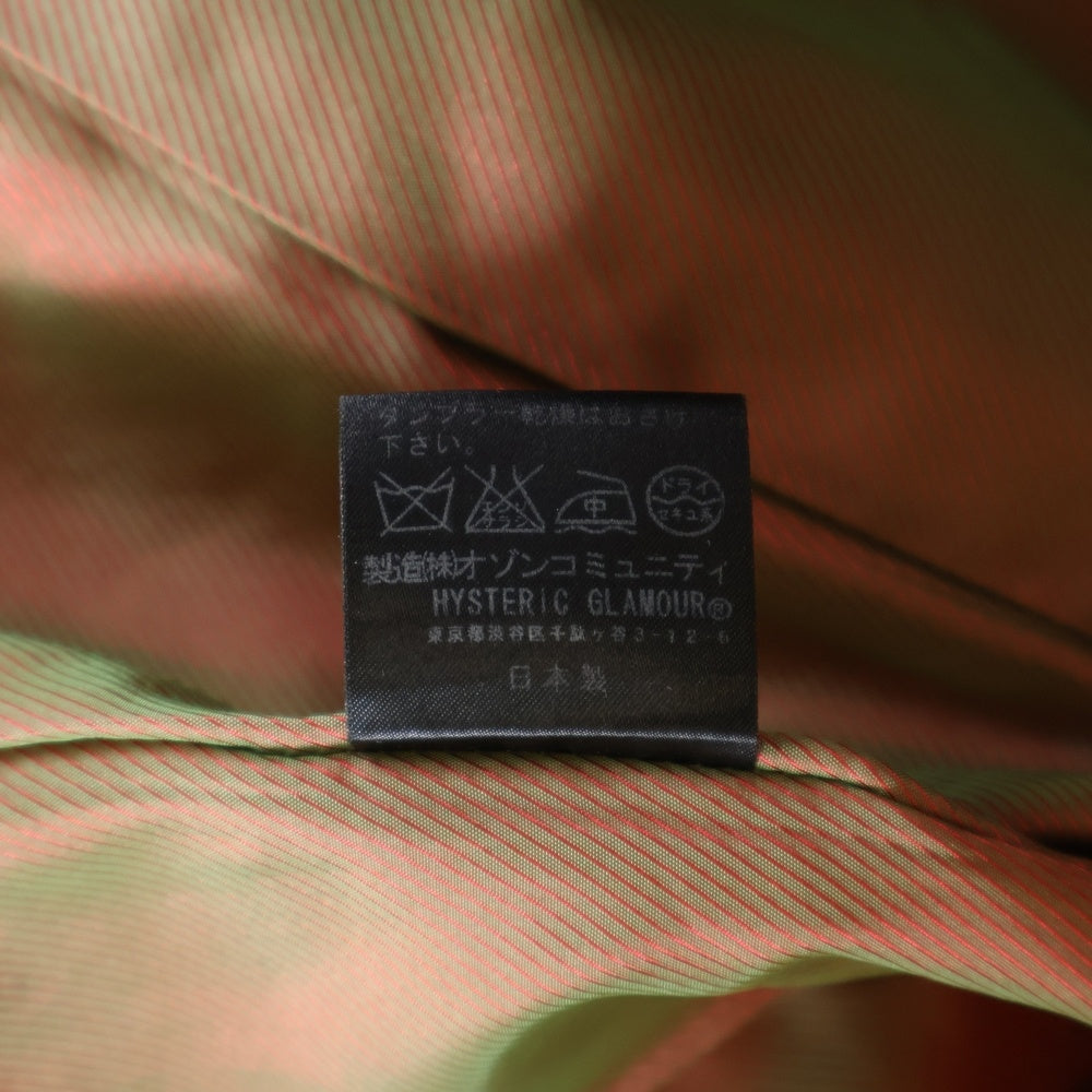 HYSTERICS(ヒステリックス) 日本製 コットンギャバ ステンカラーコート カーキ レディース 3AC-1891