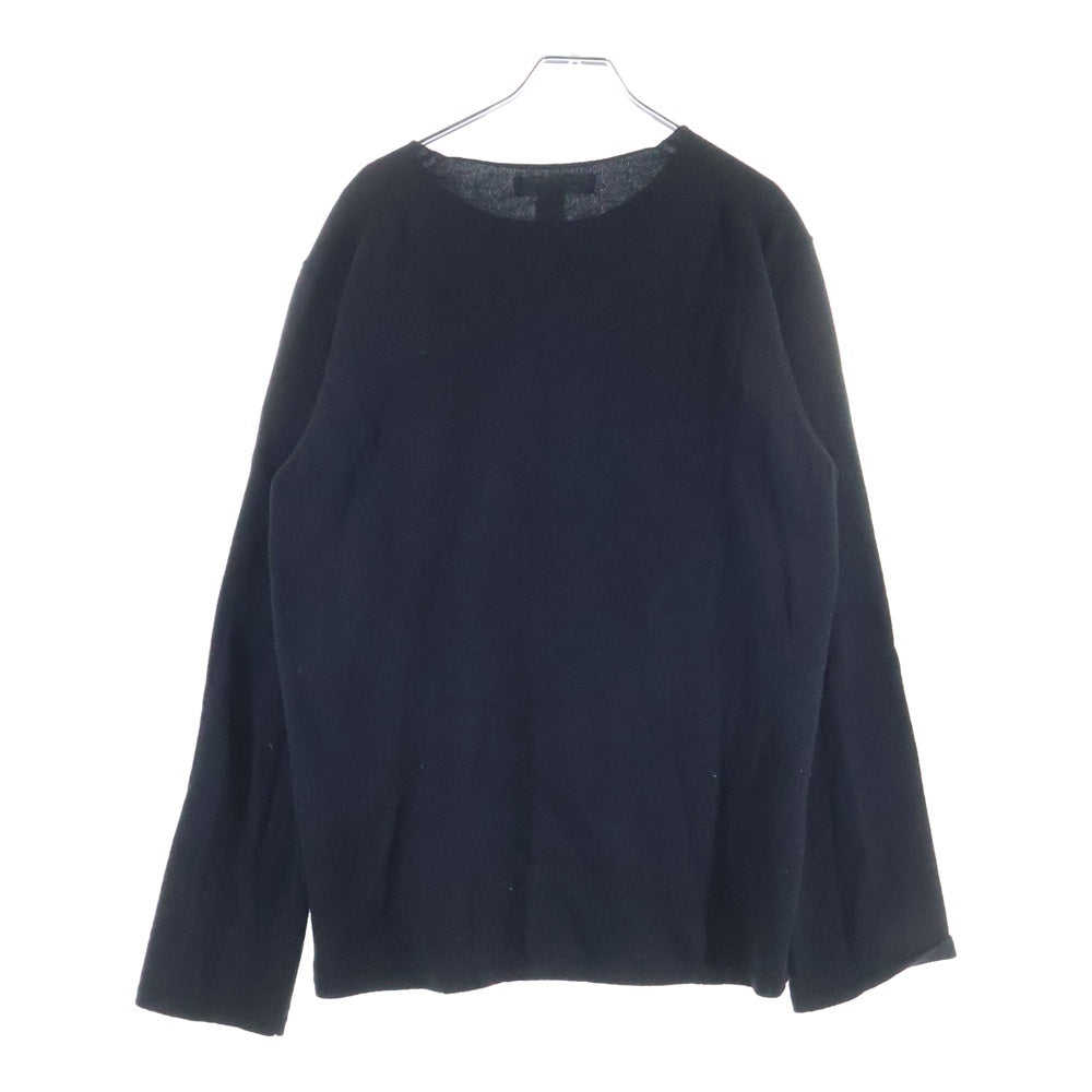 COMME des GARCONS SHIRT(コムデギャルソンシャツ) WOOL JERSEY GAUGE12 LIVE FREE EMBROIDERY ウール ジャージー ゲージトゥエルブ リブフリー エンブロイダリー ニット セーター ブラック FN-N003