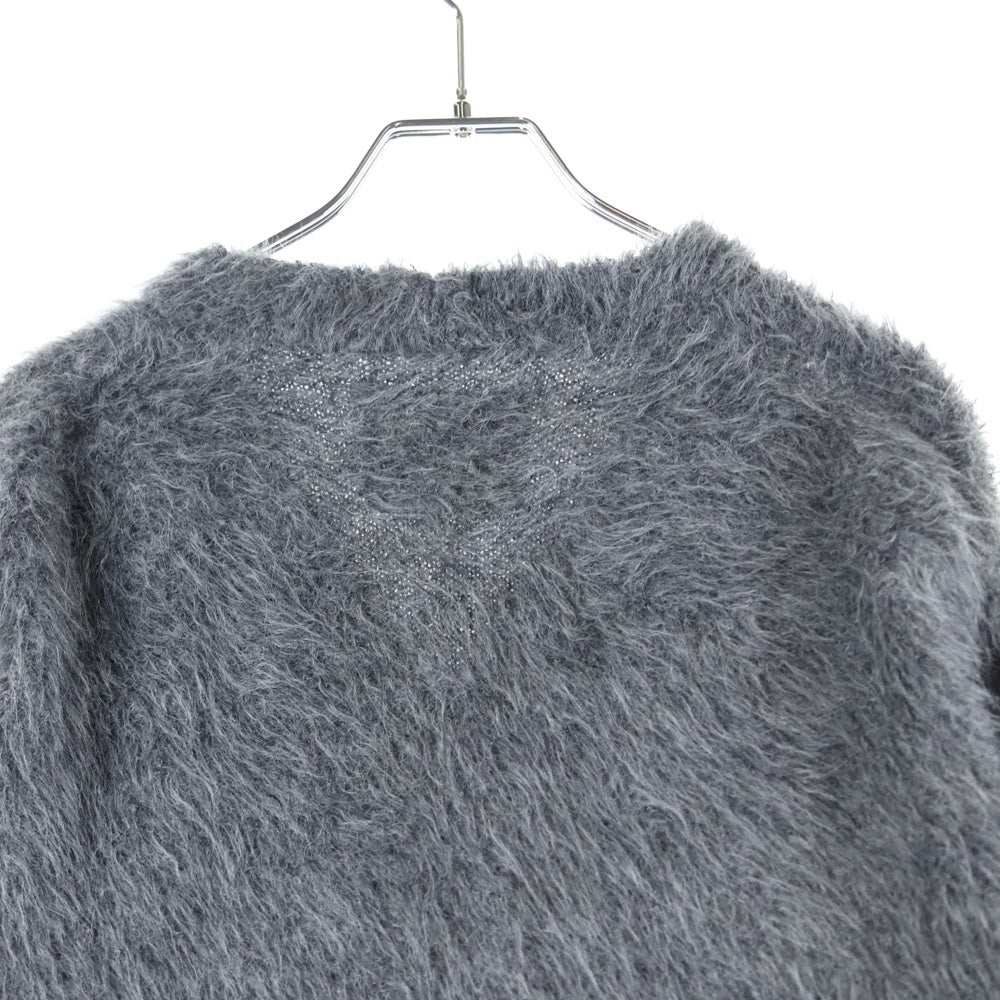 THE INOUE BROTHERS(ザイノウエブラザーズ) SURI CARDIGAN コットンアルパカ 毛足長 ニットカーディガン グレー