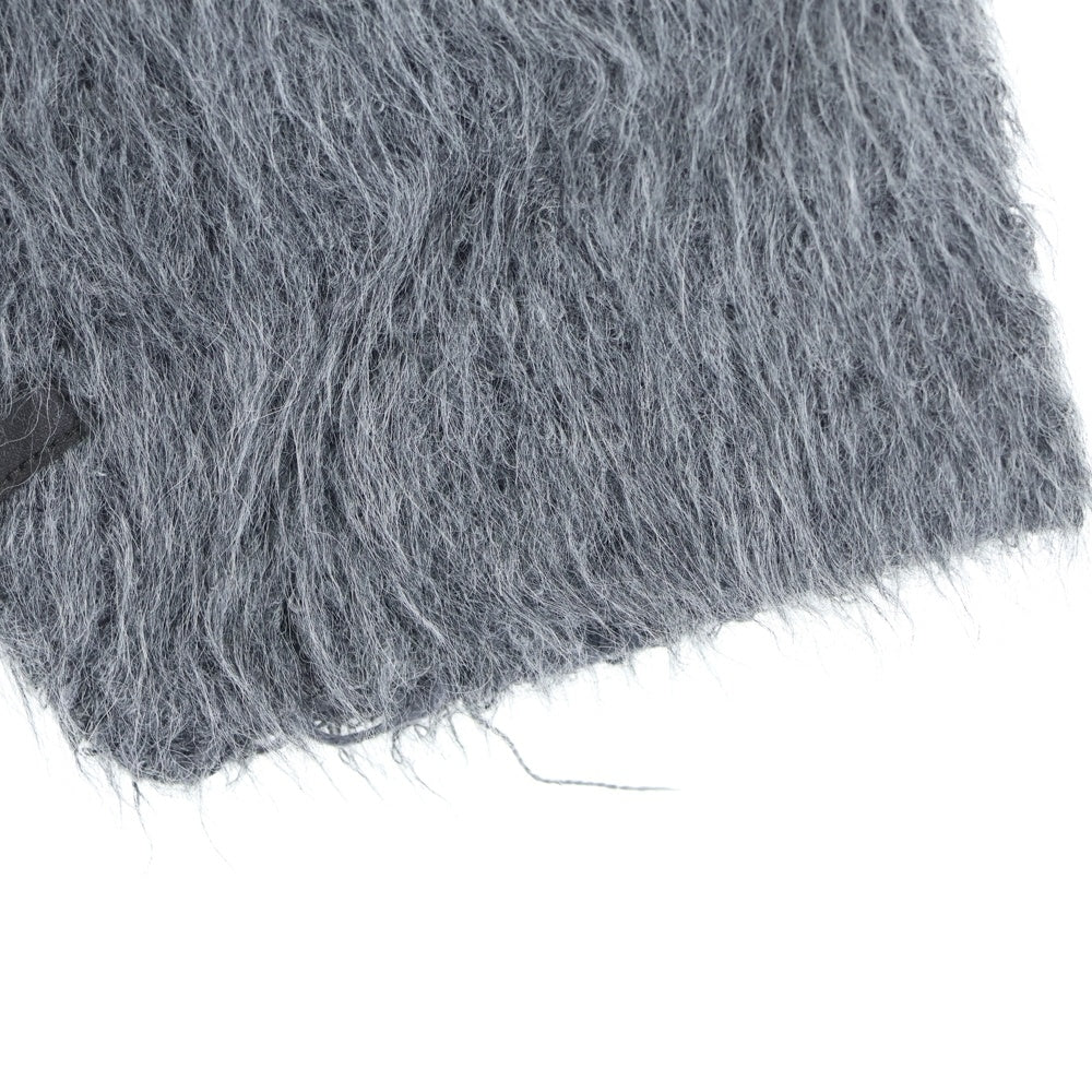 THE INOUE BROTHERS(ザイノウエブラザーズ) SURI CARDIGAN コットンアルパカ 毛足長 ニットカーディガン グレー