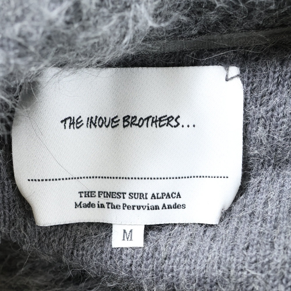 THE INOUE BROTHERS(ザイノウエブラザーズ) SURI CARDIGAN コットンアルパカ 毛足長 ニットカーディガン グレー