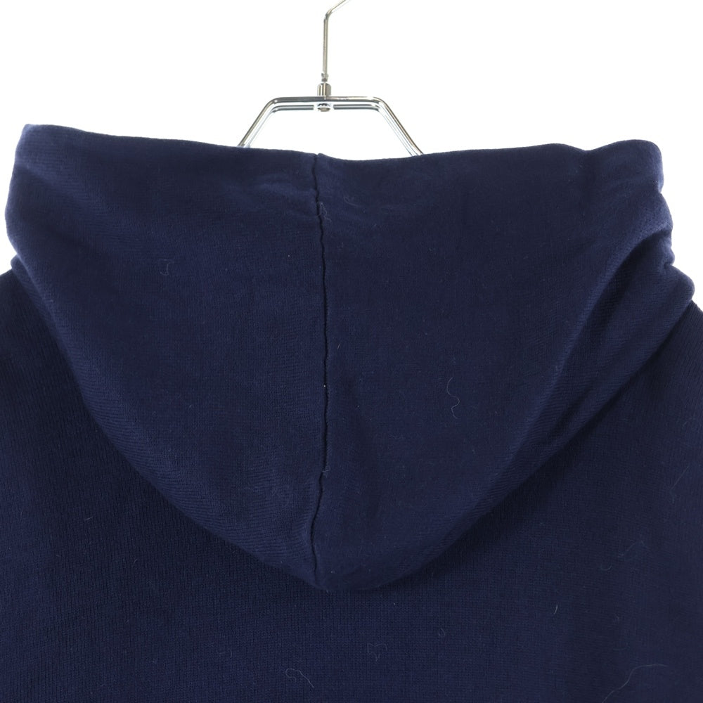 NO BRAND(ノーブランド) 23AW A SWEATER IS FOR EVERYDAY HOODIE 日本製 カシミア混 コットンナイロンニットパーカー セーター ネイビー 25-232-003