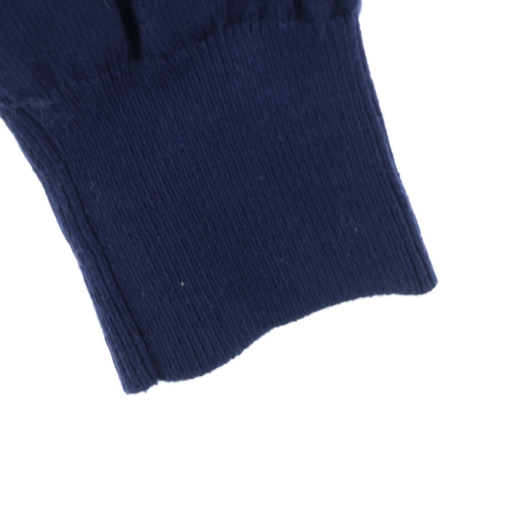 NO BRAND(ノーブランド) 23AW A SWEATER IS FOR EVERYDAY HOODIE 日本製 カシミア混 コットンナイロンニットパーカー セーター ネイビー 25-232-003