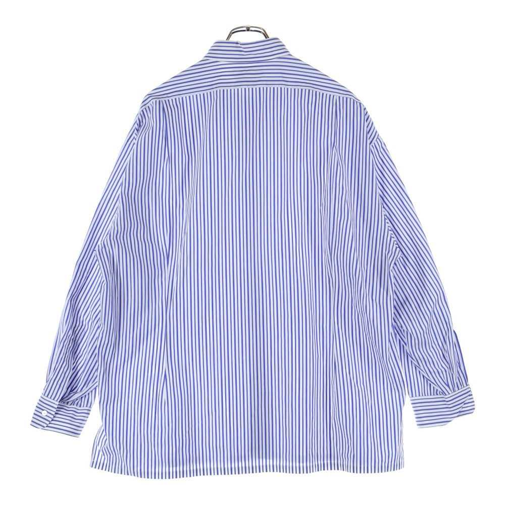Graphpaper(グラフペーパー) THOMAS MASON REGULAR COLLAR SHIRT トーマスメイソン レギュラーカラー ストライプ柄 長袖シャツ ブルー/ホワイト GM184-50505