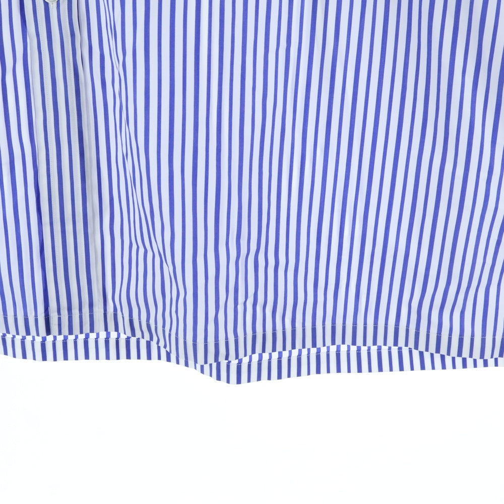 Graphpaper(グラフペーパー) THOMAS MASON REGULAR COLLAR SHIRT トーマスメイソン レギュラーカラー ストライプ柄 長袖シャツ ブルー/ホワイト GM184-50505