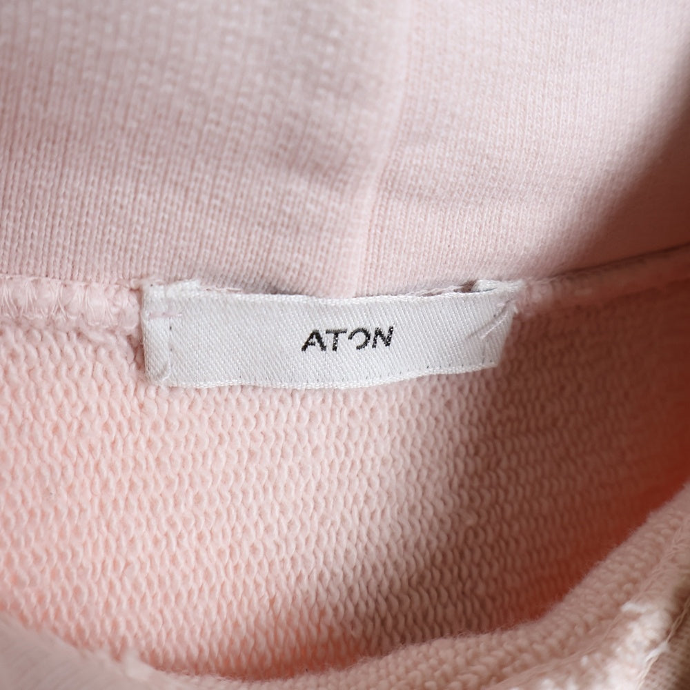 ATON(エイトン) 日本製 コットンスウェット パーカー ピンク 7030933