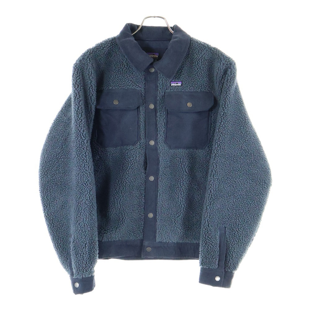 PATAGONIA(パタゴニア) 24AW Men's Retro-X Trucker Jacket メンズレトロエックストラッカー コーデュロイ ボアジャケット ネイビー STY23215