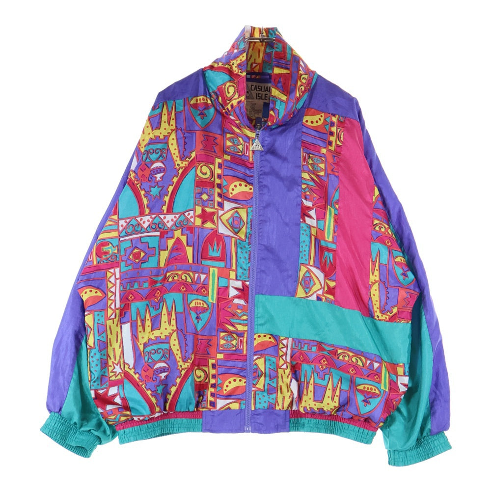 VINTAGE(ヴィンテージ) CASUAL ISLE カジュアルアイル 総柄 ウィンドブレーカー ジャケット マルチカラー