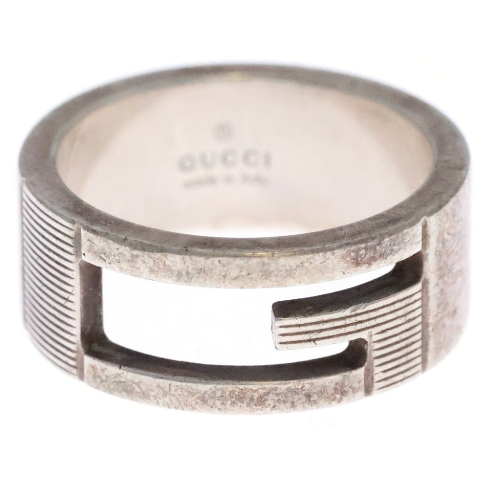GUCCI(グッチ) ブランデッドG カットアウトロゴ シルバーリング 指輪 12号