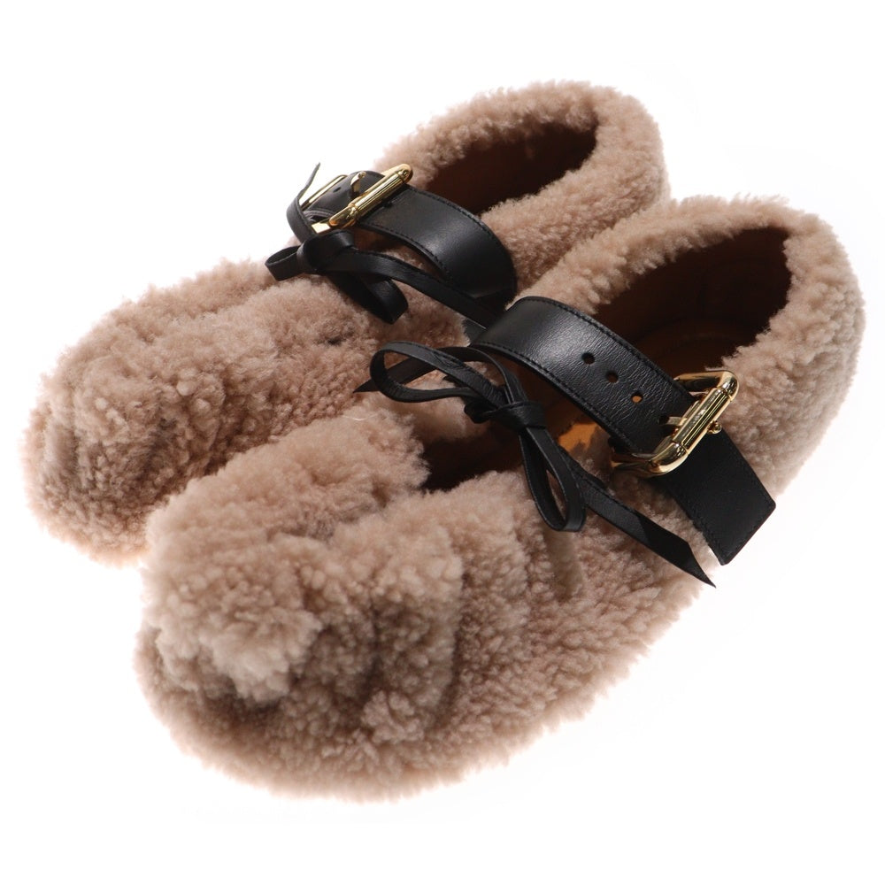 MARNI(マルニ) フスベット ボア ベルト サンダル レディース ピンク