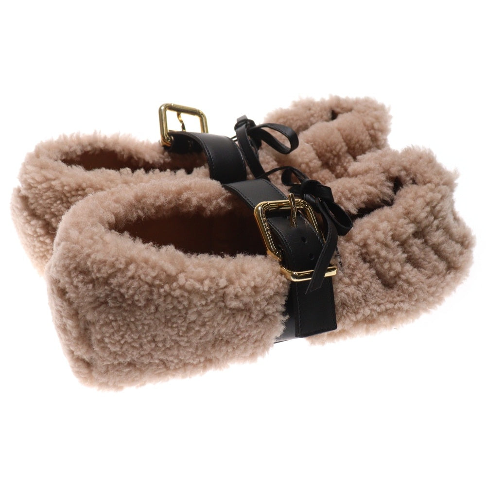 MARNI(マルニ) フスベット ボア ベルト サンダル レディース ピンク