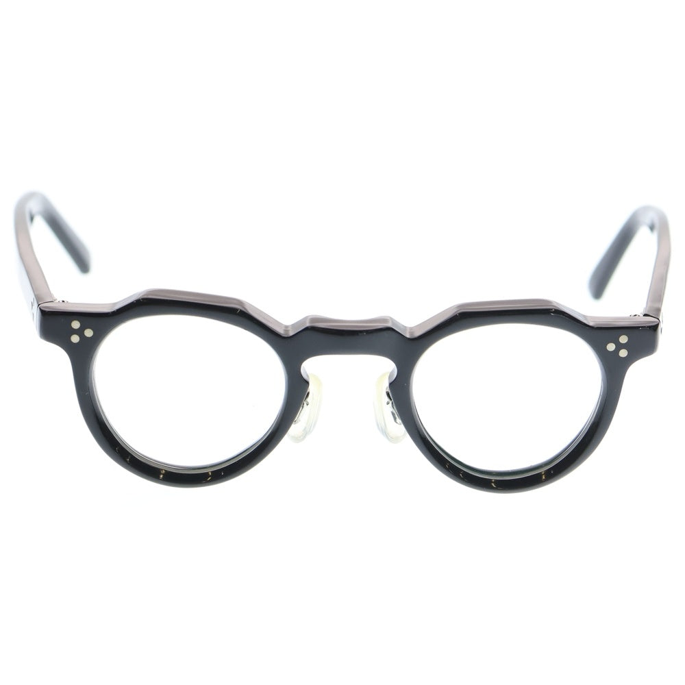 Lesca Lunetier(レスカ) BERTOLD Col.1 ベルトルド ボストンシェイプ クラウンパント メガネ サングラス 眼鏡 ブラック