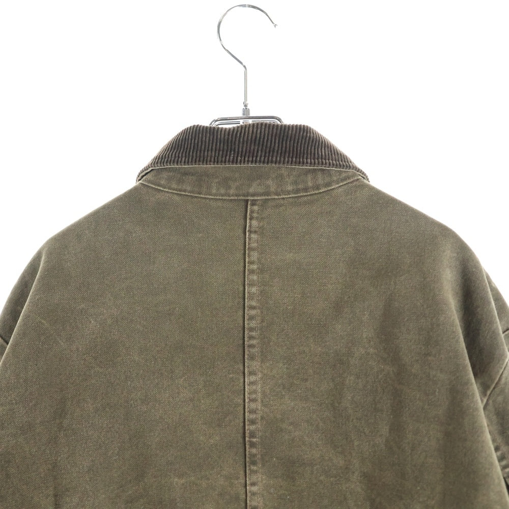 Dickies(ディッキーズ) 90S 裏ブランケット ロゴパッチ ダック地 カバーオール ジャケット カーキ/ブラウン