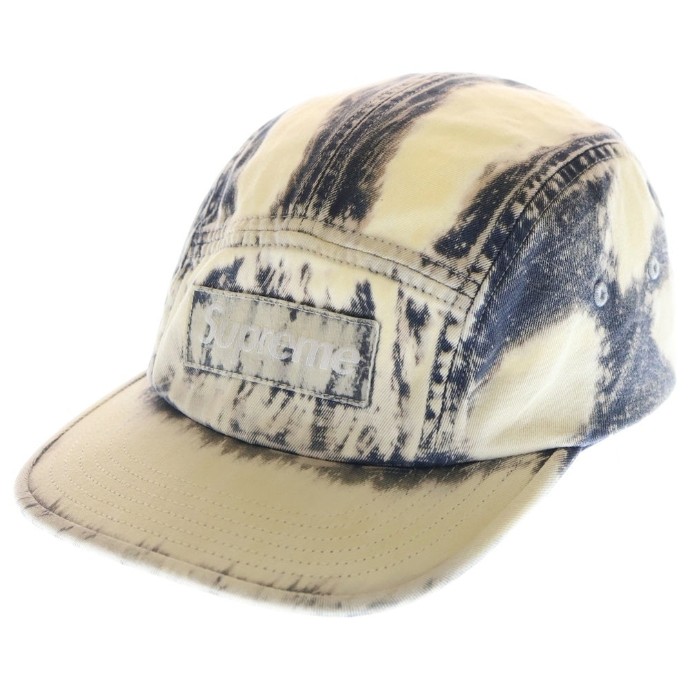 SUPREME(シュプリーム) 24SS Bleached Chino Camp cap ブリーチ加工 チノキャンプキャップ 帽子 ホワイト/ブルー