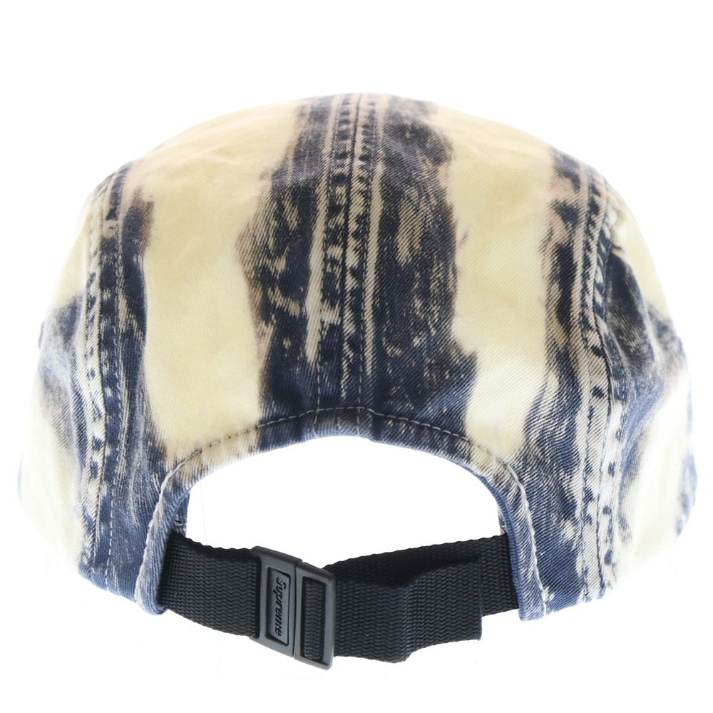 SUPREME(シュプリーム) 24SS Bleached Chino Camp cap ブリーチ加工 チノキャンプキャップ 帽子 ホワイト/ブルー