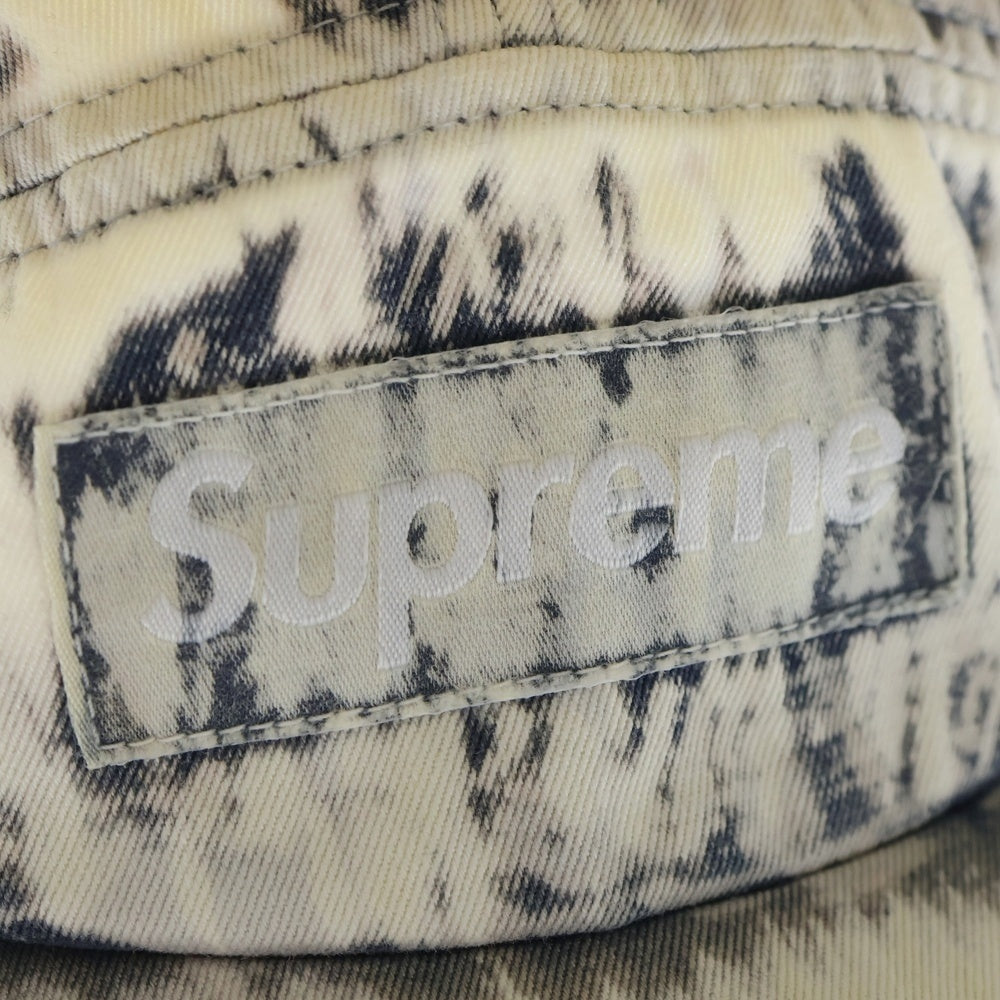 SUPREME(シュプリーム) 24SS Bleached Chino Camp cap ブリーチ加工 チノキャンプキャップ 帽子 ホワイト/ブルー