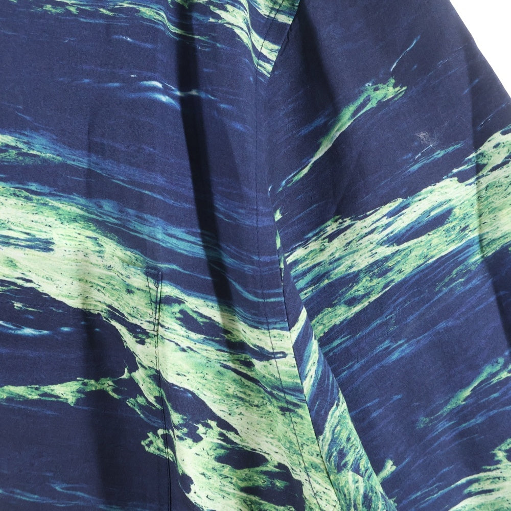 SUPREME(シュプリーム) 25SS Boat S/S Shirt ボート 総柄 半袖レーヨンオープンカラーシャツ ブルー/グリーン