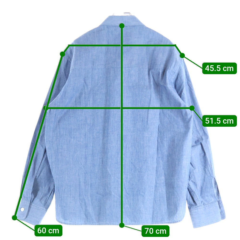 WTAPS(ダブルタップス) 18SS CELL LS SHIRT セル ロングスリーブ コットンシャツ ブルー 181BRDT-SHM02