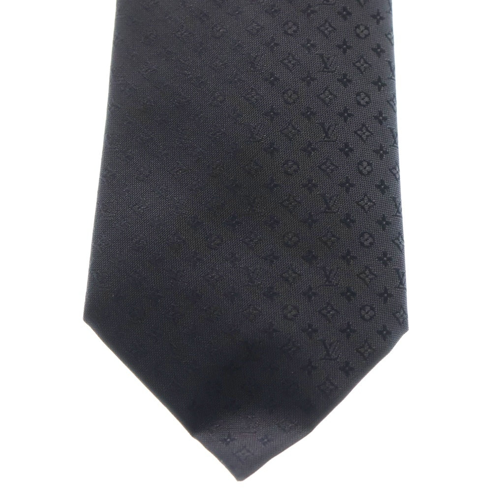 LOUIS VUITTON(ルイヴィトン) モノグラム クラヴァット シルクネクタイ ブラック M78763 IS0139