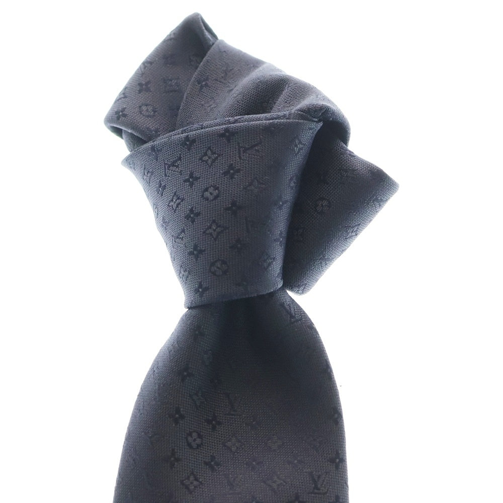 LOUIS VUITTON(ルイヴィトン) モノグラム クラヴァット シルクネクタイ ブラック M78763 IS0139