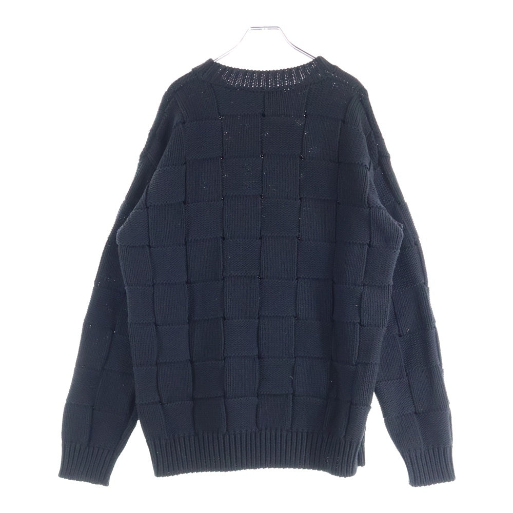 LOUIS VUITTON(ルイヴィトン) 20SS ダミエ バスケットウィーブ クルーネックニットセーター ブラック RM201M TBB HIN10W