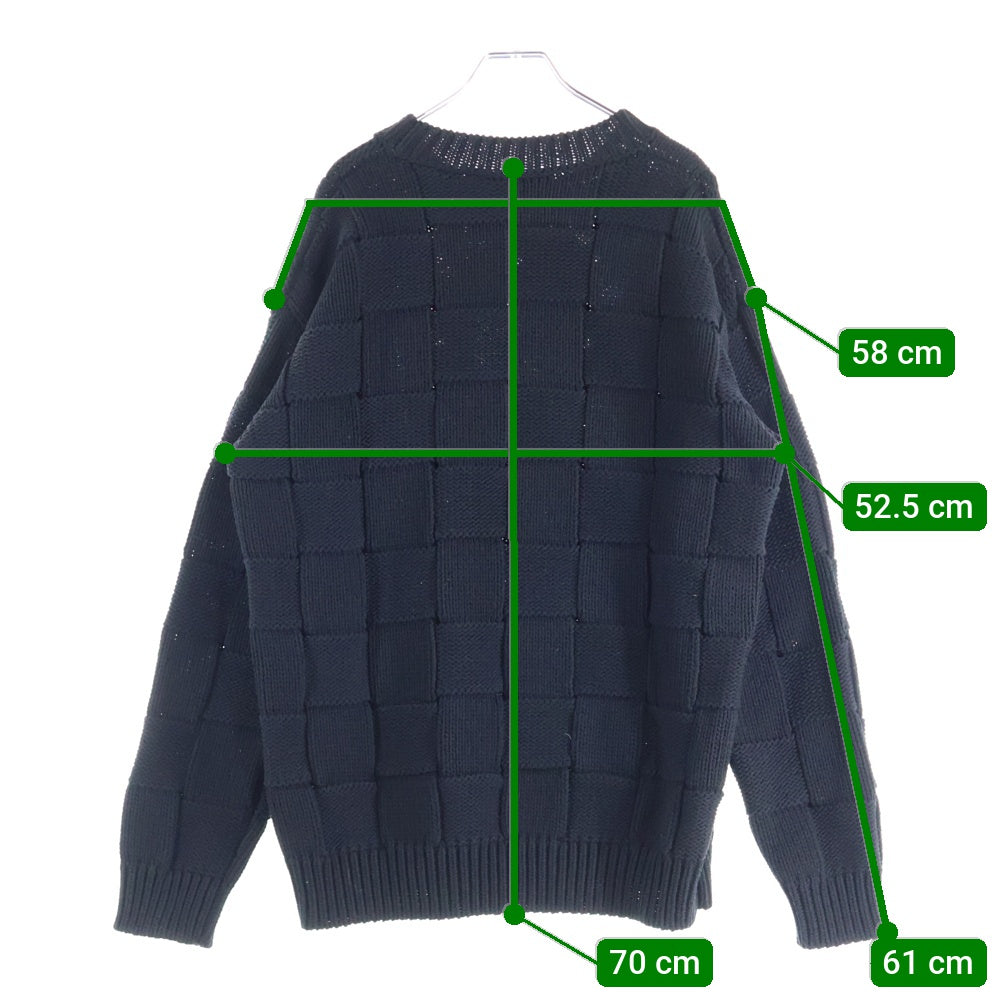 LOUIS VUITTON(ルイヴィトン) 20SS ダミエ バスケットウィーブ クルーネックニットセーター ブラック RM201M TBB HIN10W