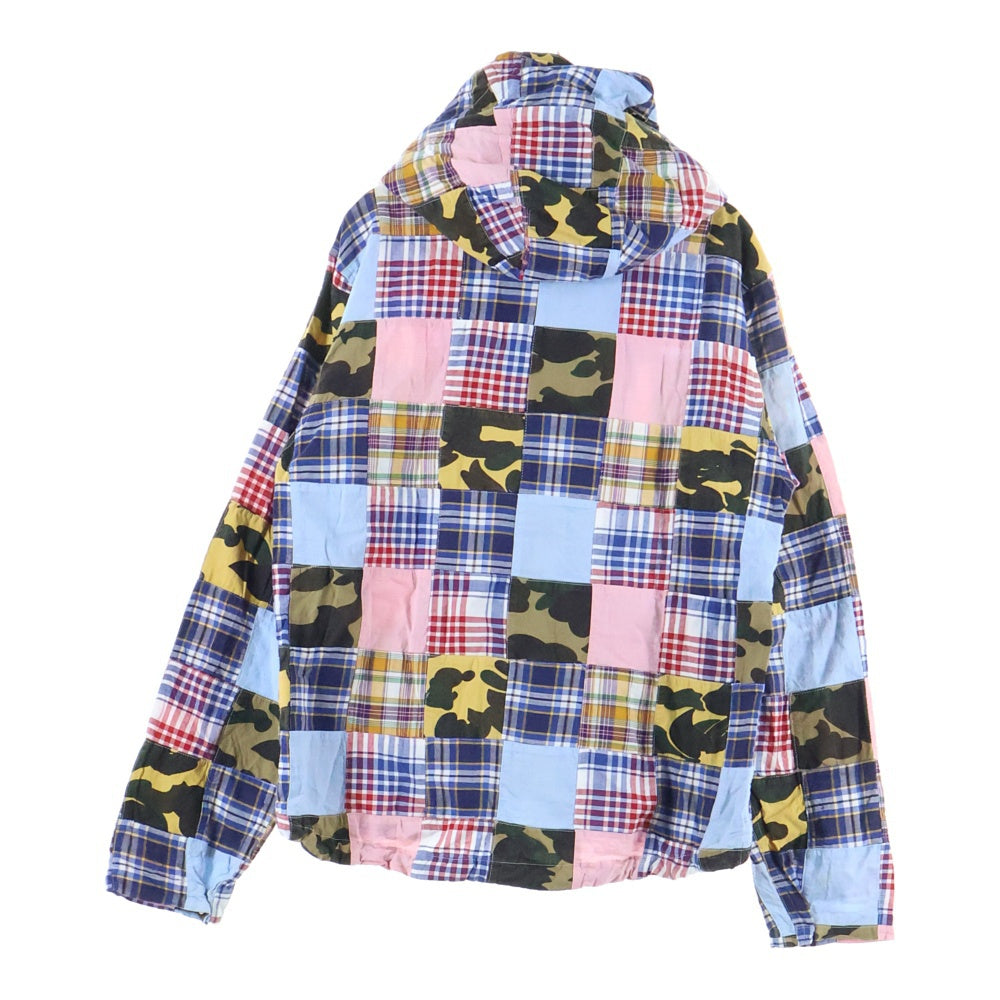A BATHING APE(アベイシングエイプ) パッチワーク ジップアップ パーカー マルチ 001LJ0301011XX