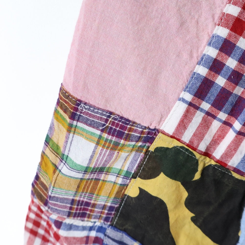 A BATHING APE(アベイシングエイプ) パッチワーク ジップアップ パーカー マルチ 001LJ0301011XX