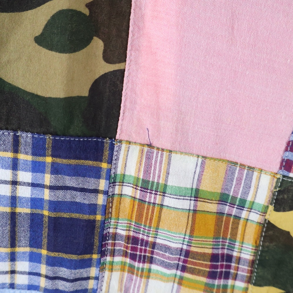 A BATHING APE(アベイシングエイプ) パッチワーク ジップアップ パーカー マルチ 001LJ0301011XX