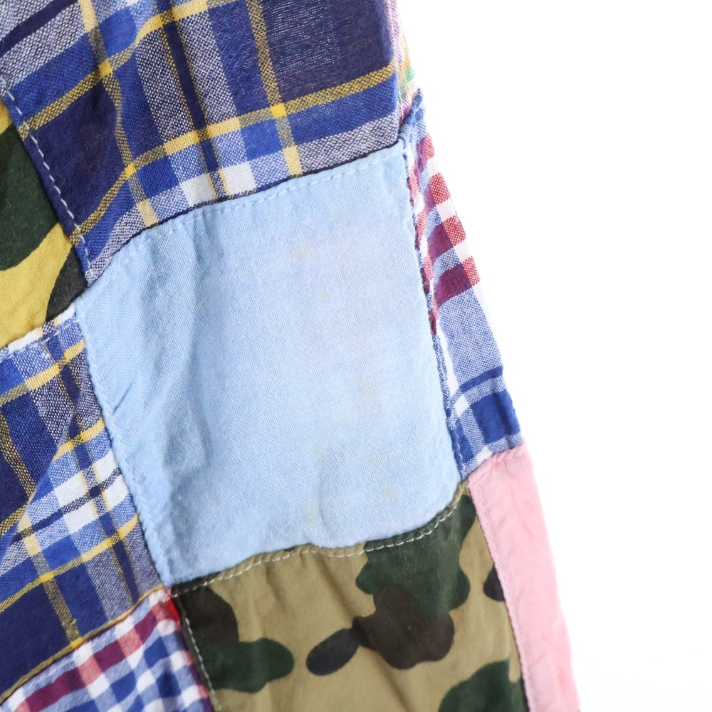 A BATHING APE(アベイシングエイプ) パッチワーク ジップアップ パーカー マルチ 001LJ0301011XX