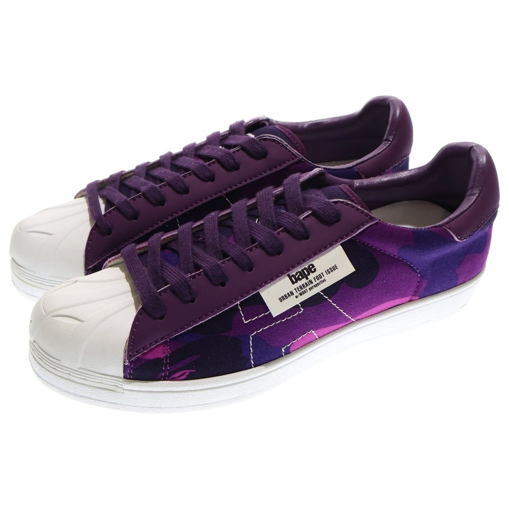 A BATHING APE(アベイシングエイプ) COLOR CAMO SKULL SHOES カラー カモ スカル シューズ ローカットスニーカー パープル 1E30191005