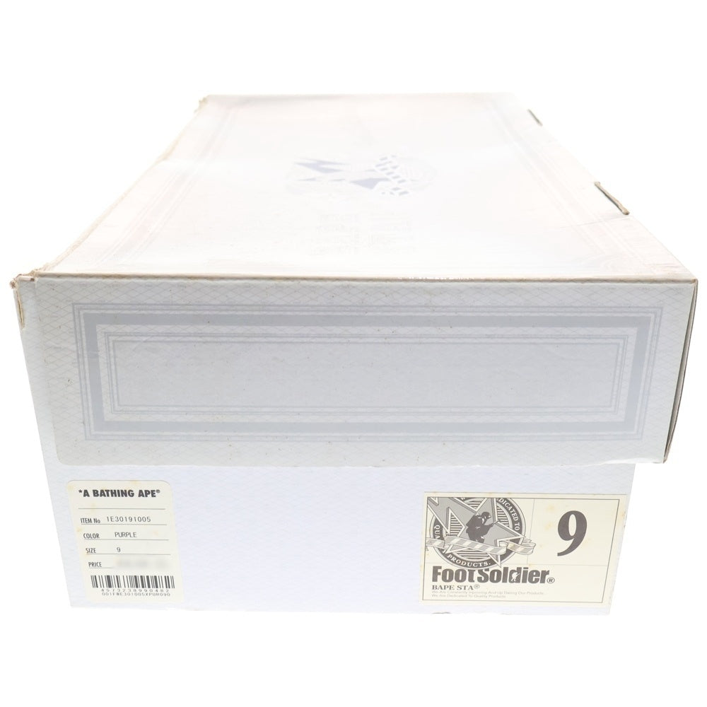 A BATHING APE(アベイシングエイプ) COLOR CAMO SKULL SHOES カラー カモ スカル シューズ ローカットスニーカー パープル 1E30191005