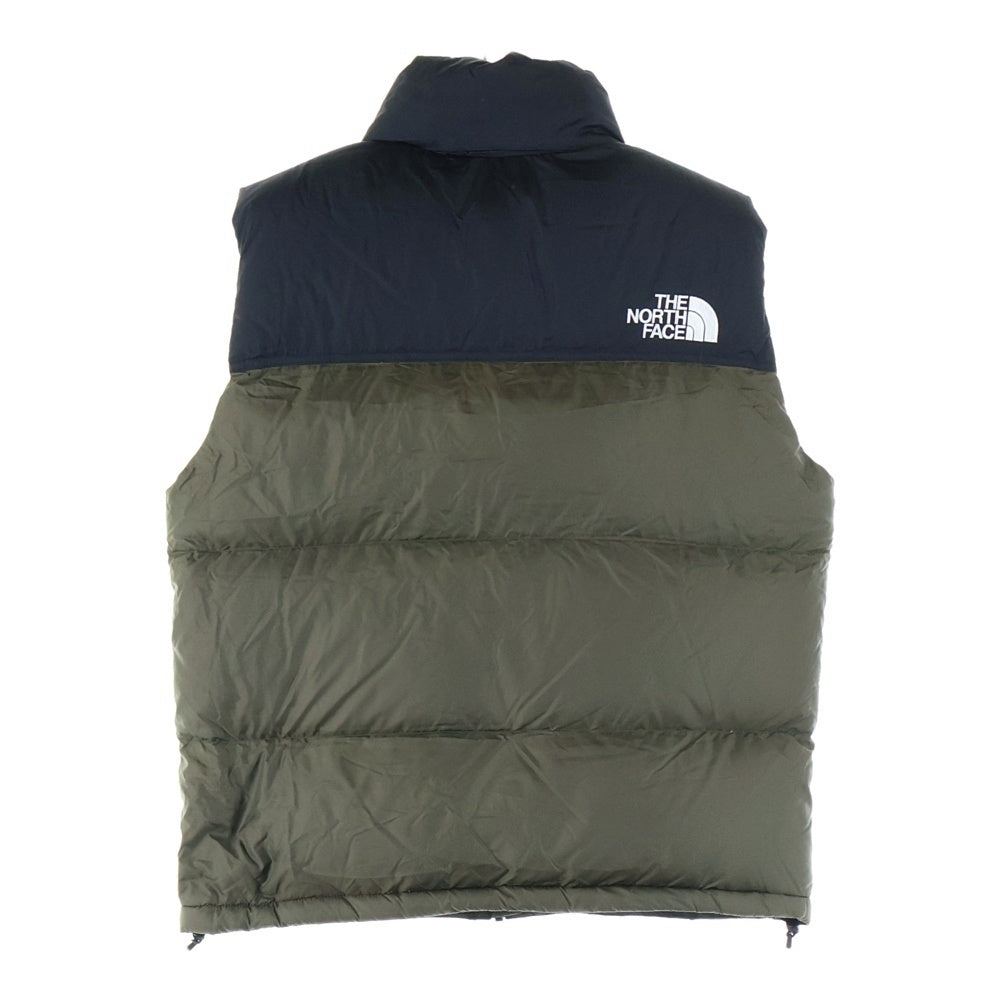 THE NORTH FACE(ザノースフェイス) NUPTSE VEST ロゴエンブロイダリー ヌプシダウンベスト カーキ/ブラック ND92338
