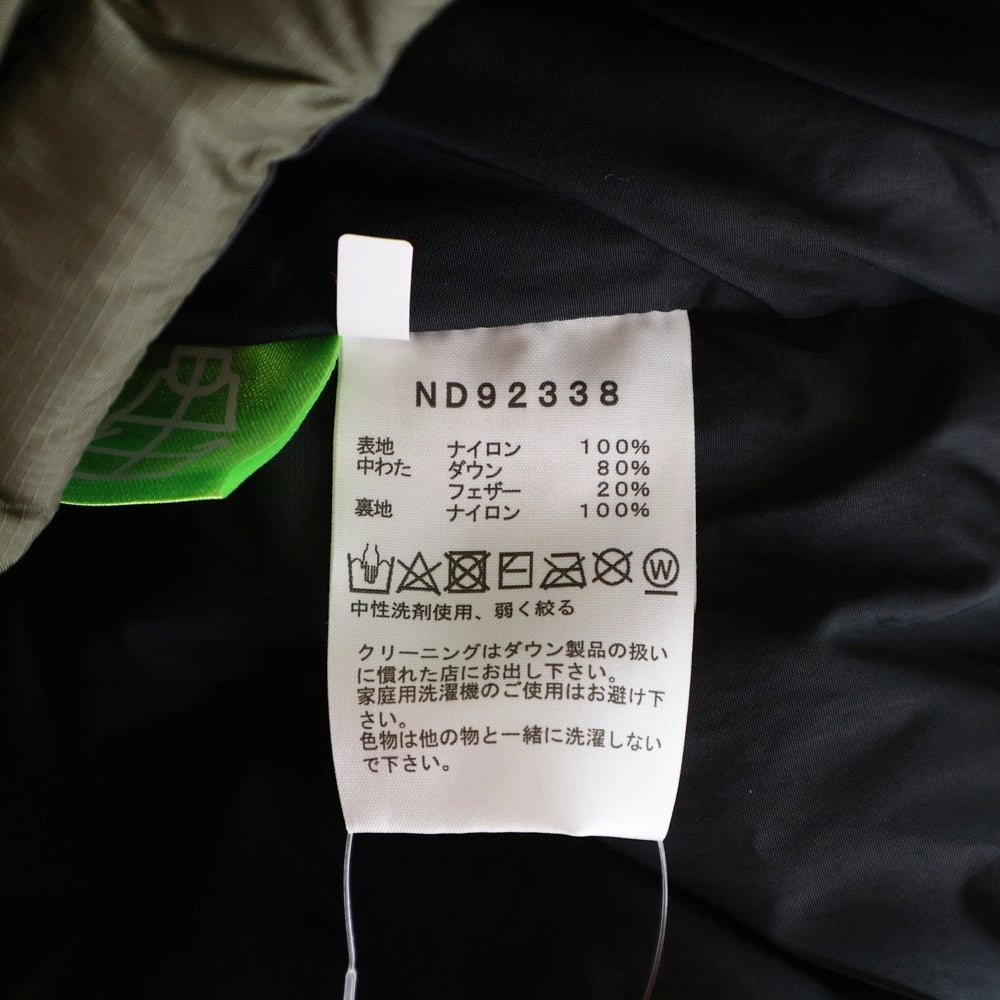 THE NORTH FACE(ザノースフェイス) NUPTSE VEST ロゴエンブロイダリー ヌプシダウンベスト カーキ/ブラック ND92338