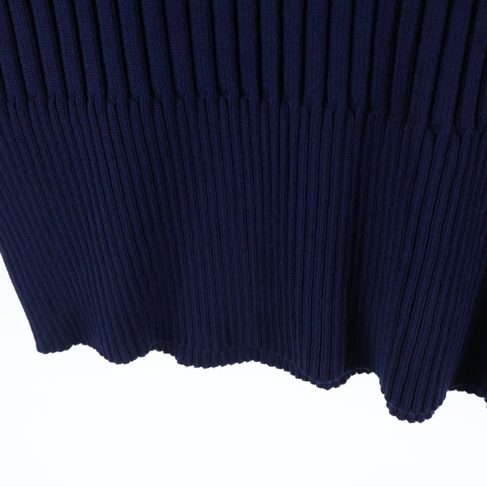 NO BRAND(ノーブランド) HeRIN.CYE ヘリンドットサイ Sheer knit compilation tops シアーニットコンピレーショントップス 長袖カットソー ネイビー レディース 530HAM70-0411